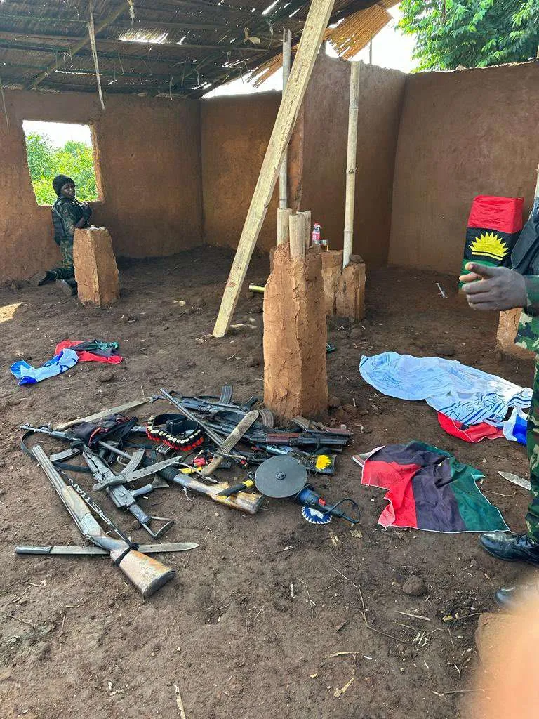 Army, DSS, raid IPOB/ESN enclave, capture gunmen, firearms