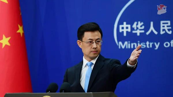 China’s Foreign Ministry spokesperson Guo Jiakun speaks at a regular press briefing.