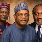 Composite portrait featuring Arc. Sonny S.T. Echono, the Och’Idoma, HRM Agaba’Idu Dr. Elaigwu Odogbo John, and legal practitioner Godwin Obla, SAN, key speakers at the Idoma Centenary Plus Celebration in Otukpo, Benue State.