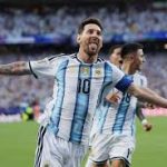 Argentina captain Lionel Messi celebrates after scoring during Argentina’s 3-0 victory over Algeria in their FIFA World Cup 2026 Group J opener in Kansas City.