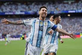 Argentina captain Lionel Messi celebrates after scoring during Argentina’s 3-0 victory over Algeria in their FIFA World Cup 2026 Group J opener in Kansas City.