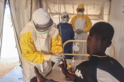 Healthcare workers responding to a Lassa fever case in Nigeria.