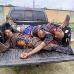 Security operatives involved in the rescue of a kidnap victim and recovery of weapons in Imo State.