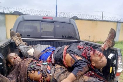 Security operatives involved in the rescue of a kidnap victim and recovery of weapons in Imo State.
