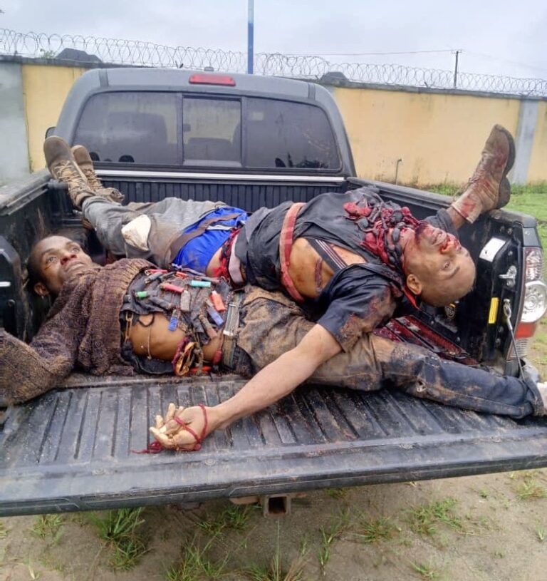 Security operatives involved in the rescue of a kidnap victim and recovery of weapons in Imo State.
