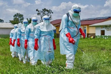 Health workers responding to Ebola outbreak in the Democratic Republic of the Congo.