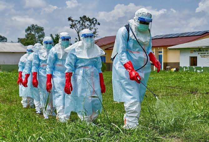 Health workers responding to Ebola outbreak in the Democratic Republic of the Congo.
