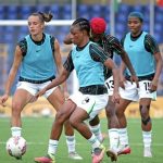 Super Falcons players during a Women’s Africa Cup of Nations match