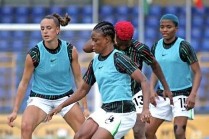 Super Falcons players during a Women’s Africa Cup of Nations match