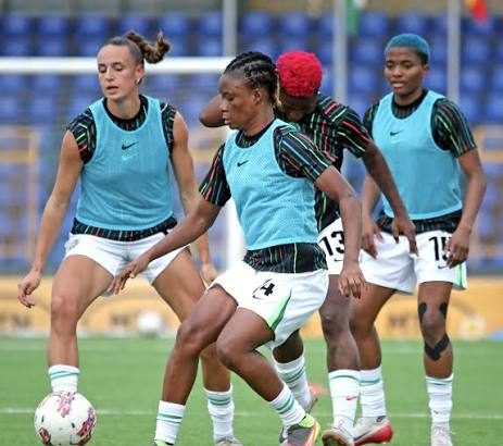 Super Falcons players during a Women’s Africa Cup of Nations match