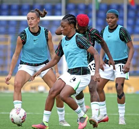 Super Falcons players during a Women’s Africa Cup of Nations match