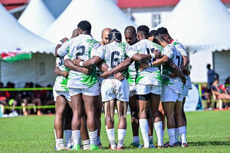 Nigeria Stallions rugby team pose for a group photograph ahead of the Africa Men’s Sevens Series in Kampala.