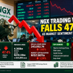 Investors trade shares on the Nigerian Exchange as weekly transaction value falls 47.4 per cent