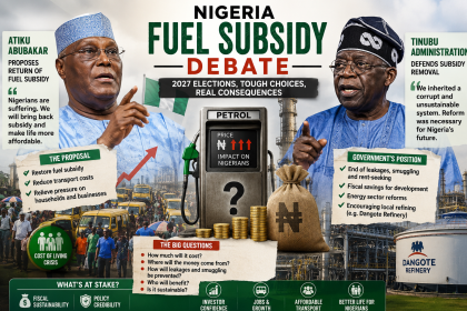 Atiku Abubakar’s proposed return of fuel subsidy raises questions about funding and fiscal sustainability in Nigeria.