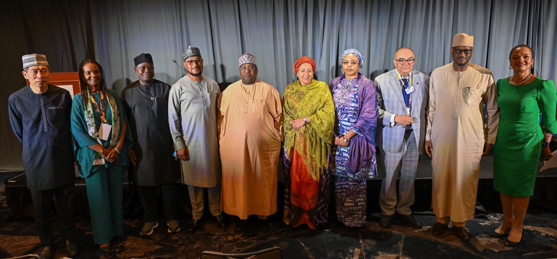 Northwest governors with UN Deputy Secretary-General Amina Mohammed and other officials at a UNGA 81 forum in New York.