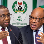 INEC Chairman Joash Amupitan and former NBA President Olisa Agbakoba at the centre of a debate over election results declaration ahead of Nigeria’s 2027 general elections.