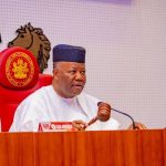 Senate President Godswill Akpabio presides over a plenary session of the Nigerian Senate.