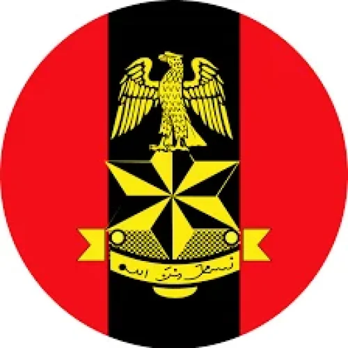 Nigerian Army logo displayed as the Army disowns a fake DSSC 29 recruitment application circulating online.