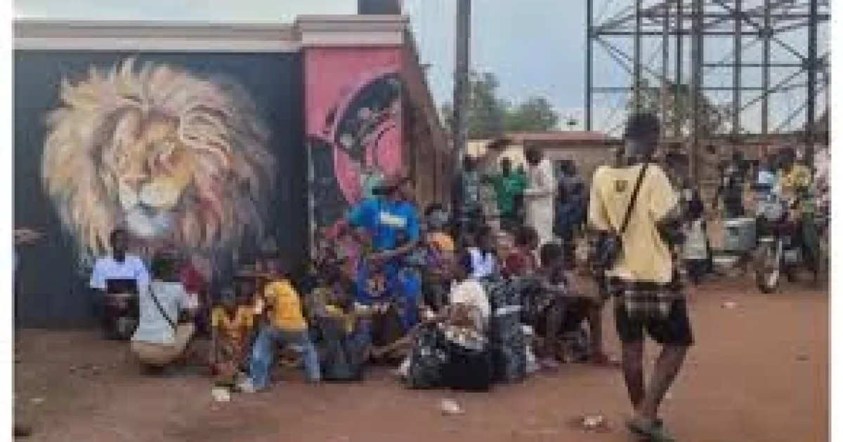 Residents of Akpa-Otobi community in Benue State gather after a deadly early-morning attack that killed four people, including a soldier and a former councillor.
