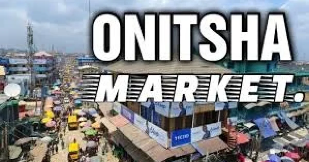 Wide view of Onitsha Main Market showing empty walkways and shuttered stalls after the closure over Monday sit-at-home.