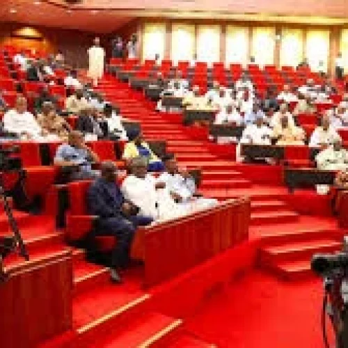 Nigerian Senate chamber during debate on the Electoral Act Amendment Bill 2026