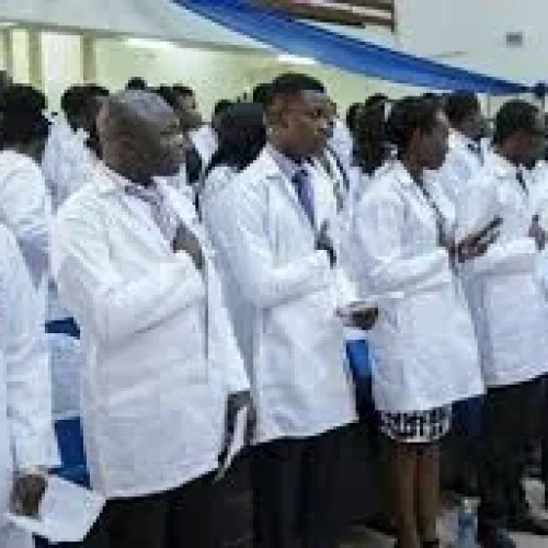 Medical doctors during housemanship training at a Nigerian teaching hospital