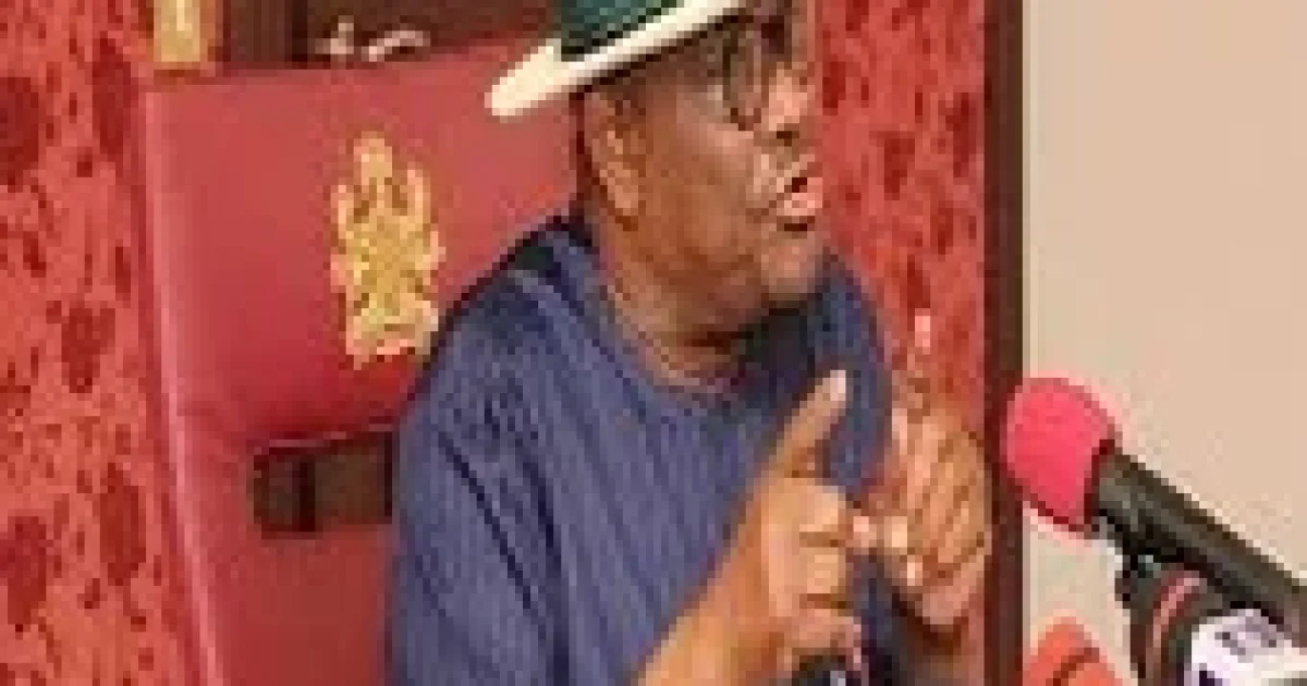 Nyesom Wike speaking during a broadcast on the outcome of the FCT area council elections in Abuja