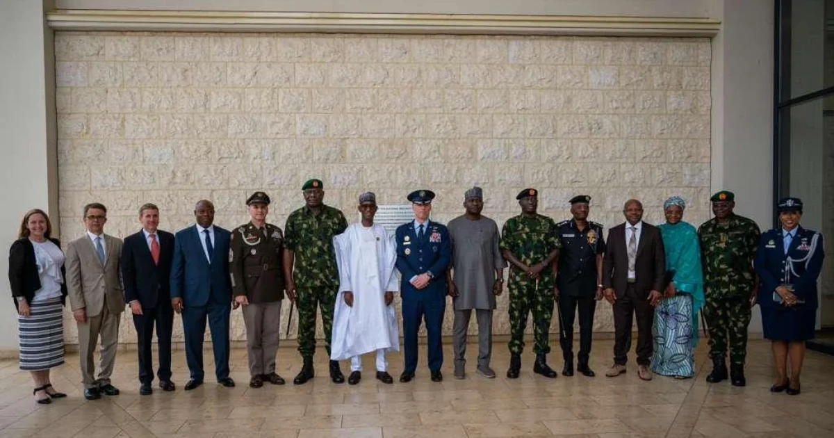 AFRICOM Commander Gen. Dagvin Anderson meets Nigerian President Bola Tinubu and senior security officials during a security cooperation visit in Abuja.