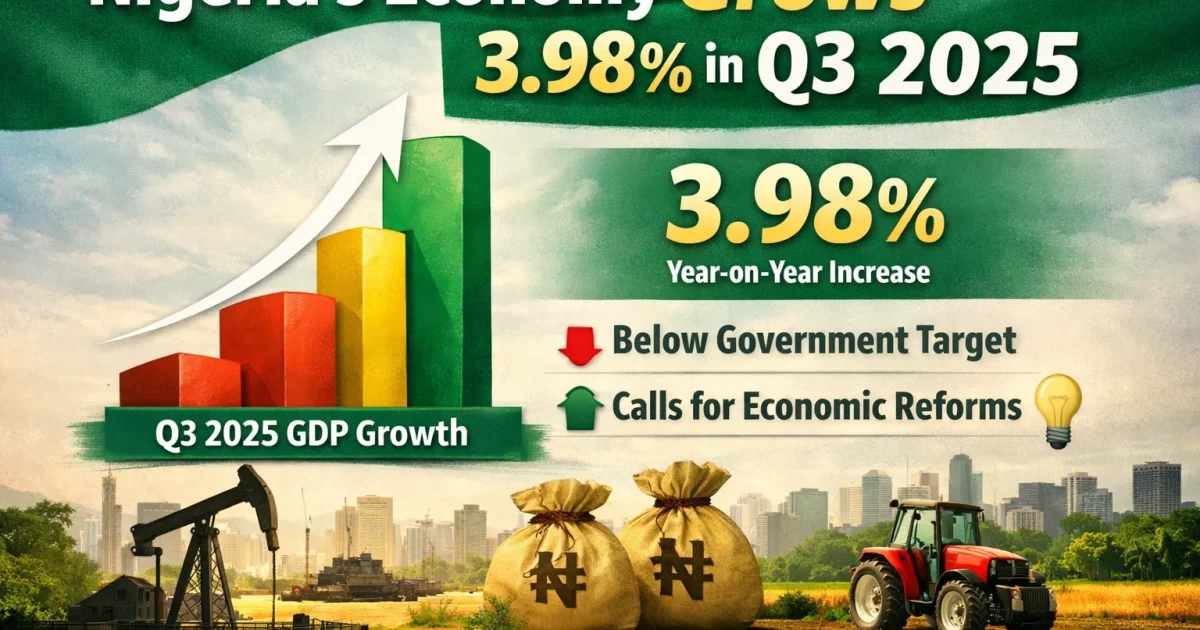 “Nigeria GDP growth data for the third quarter of 2025 released by the National Bureau of Statistics.”